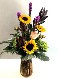 Amber Vase Arrangement from Clermont Florist & Wine Shop, flower shop in Clermont