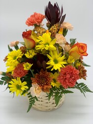 Autumn Woven Wicker Basket from Clermont Florist & Wine Shop, flower shop in Clermont