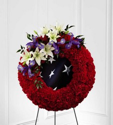 To Honor One's Country(tm) Wreath from Clermont Florist & Wine Shop, flower shop in Clermont