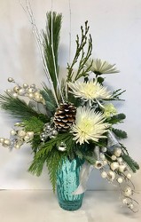 Icy Winter Vase from Clermont Florist & Wine Shop, flower shop in Clermont