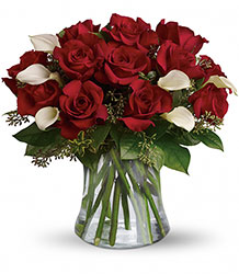 Be Still My Heart - Red Roses and Callas from Clermont Florist & Wine Shop, flower shop in Clermont