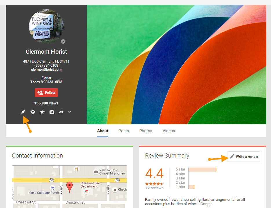 Review Clermont Florist & Wine Shop on Google+ to get FREE Roses!