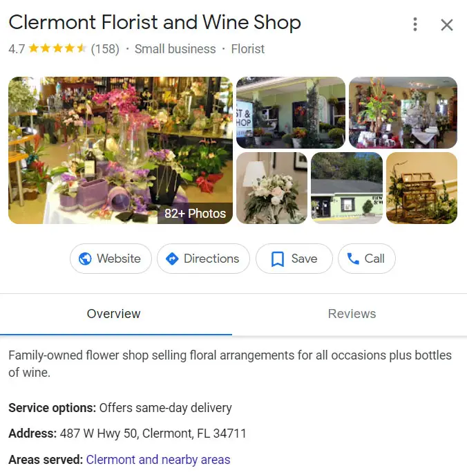 Review Clermont Florist & Wine Shop!