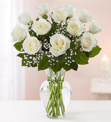 Premium White Rose Bouquet from Clermont Florist & Wine Shop, flower shop in Clermont
