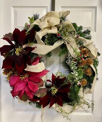 Christmas Gatherings Wreath from Clermont Florist & Wine Shop, flower shop in Clermont