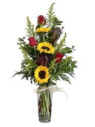 Sunflowers and Roses By Clermont Florist