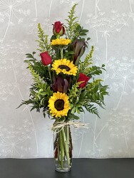 Sunflowers and Roses