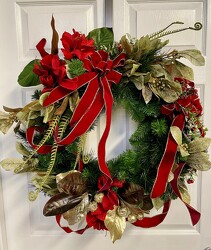 Regal Christmas Wreath from Clermont Florist & Wine Shop, flower shop in Clermont