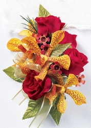 Orchid Rose Wrist Corsage from Clermont Florist & Wine Shop, flower shop in Clermont