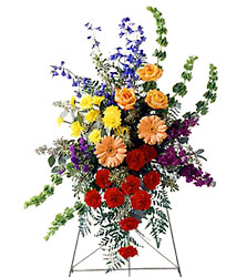 Fond Farewell Standing Spray from Clermont Florist & Wine Shop, flower shop in Clermont