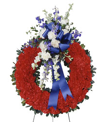  All American Tribute Wreath from Clermont Florist & Wine Shop, flower shop in Clermont