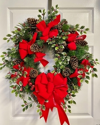 Holly Days Wreath from Clermont Florist & Wine Shop, flower shop in Clermont