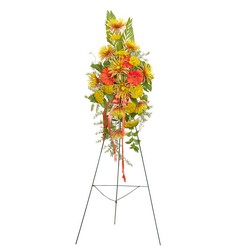 Heaven's Sunset Sm. Standing Spray from Clermont Florist & Wine Shop, flower shop in Clermont