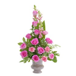 Peaceful Pink Small Urn  from Clermont Florist & Wine Shop, flower shop in Clermont