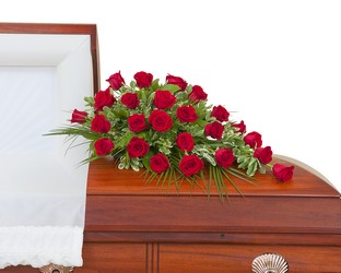 Simply Roses Standard Casket Spray from Clermont Florist & Wine Shop, flower shop in Clermont