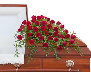 Simply Roses Deluxe Casket Spray from Clermont Florist & Wine Shop, flower shop in Clermont