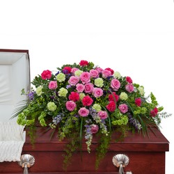 Forever Cherished Casket Spray from Clermont Florist & Wine Shop, flower shop in Clermont