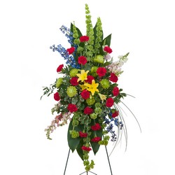 Treasured Celebration Standing Spray  from Clermont Florist & Wine Shop, flower shop in Clermont