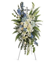 Eternal Grace standing Spray from Clermont Florist & Wine Shop, flower shop in Clermont