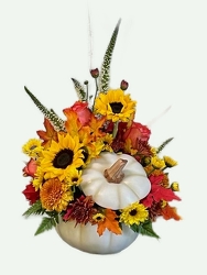 White Harvest Pumpkin from Clermont Florist & Wine Shop, flower shop in Clermont